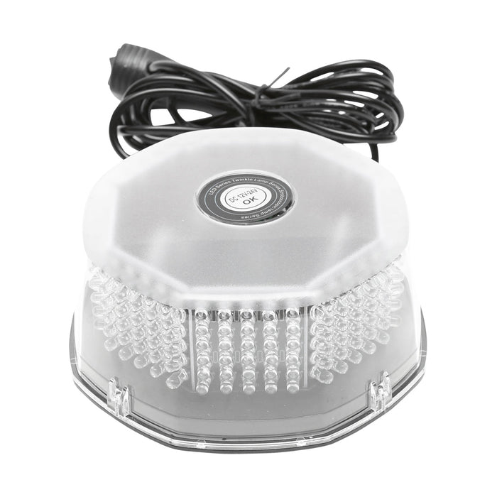 Girofaro LED rotondo con 240 LED – luce gialla, base magnetica, interruttore ON/OFF – 12V/24V Breckner Germany