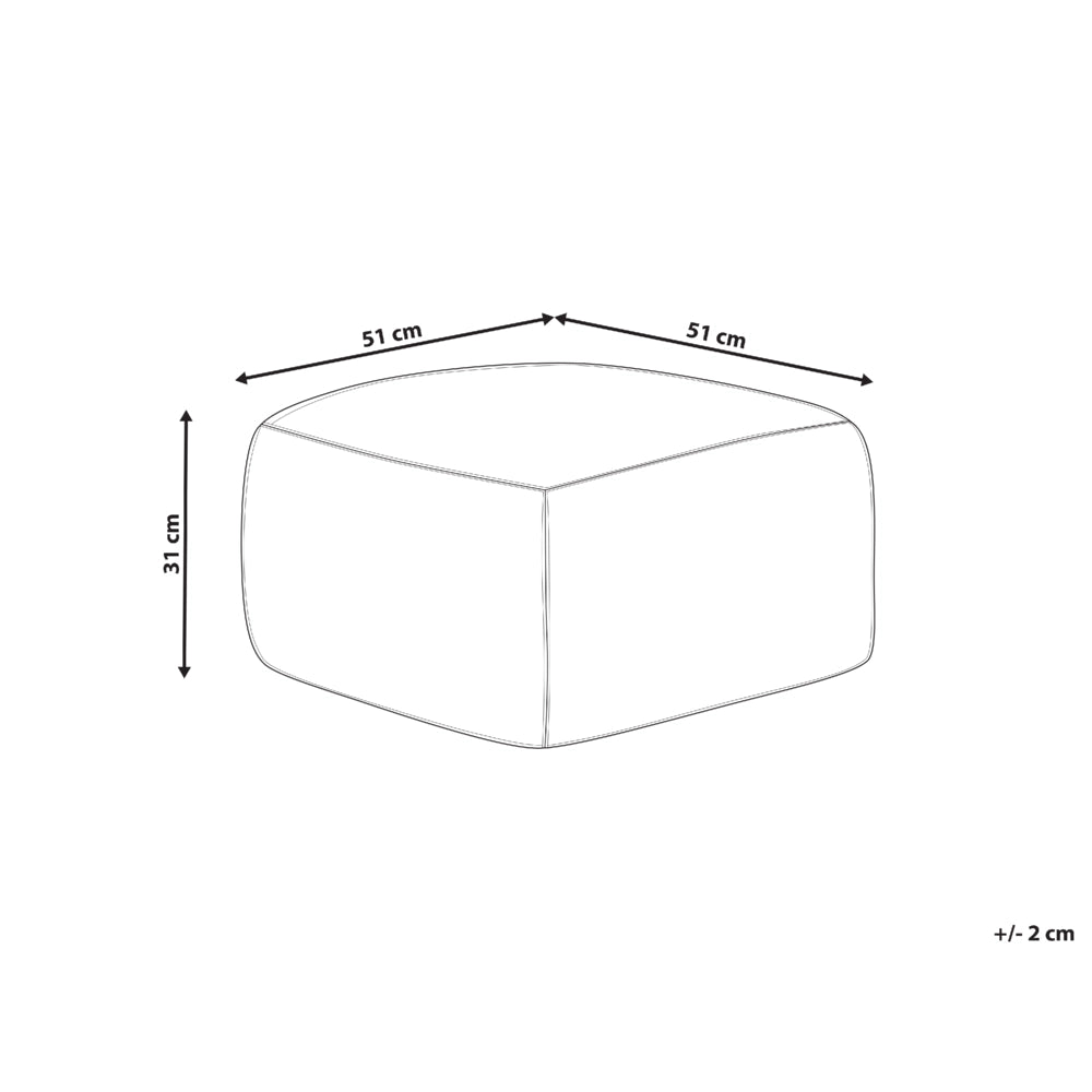 Pouf multicolore in lana di iuta 50 x 50 x 30 cm con motivo geometrico quadrato Moderno Poggiapiedi  imbottito