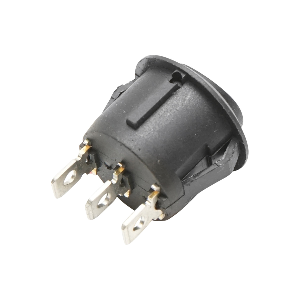 Interruttore universale rotondo 3 pin fi 20mm con punto morto ON-OFF-ON I-O-II 6A 250VAC/10A 125VAC