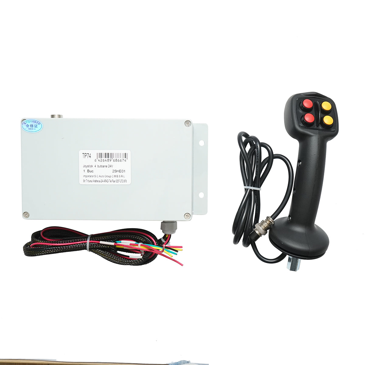 Joystick elettrico a 4 pulsanti con modulo di controllo 24V