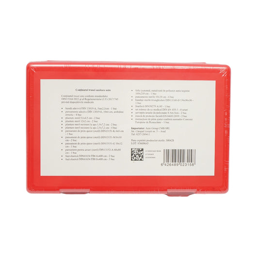Kit di pronto soccorso per auto (Data di scadenza dei prodotti sterili 28 aprile 2030)