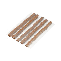 Kit professionale per la riparazione di pneumatici tubeless con vulcanizzazione a freddo, completo di cordoncini e adesivo.