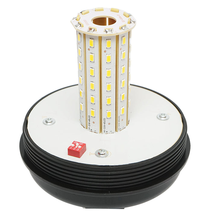 Lampeggiante LED 12–24V con base fissa e 3 modalità luminose – IP65
