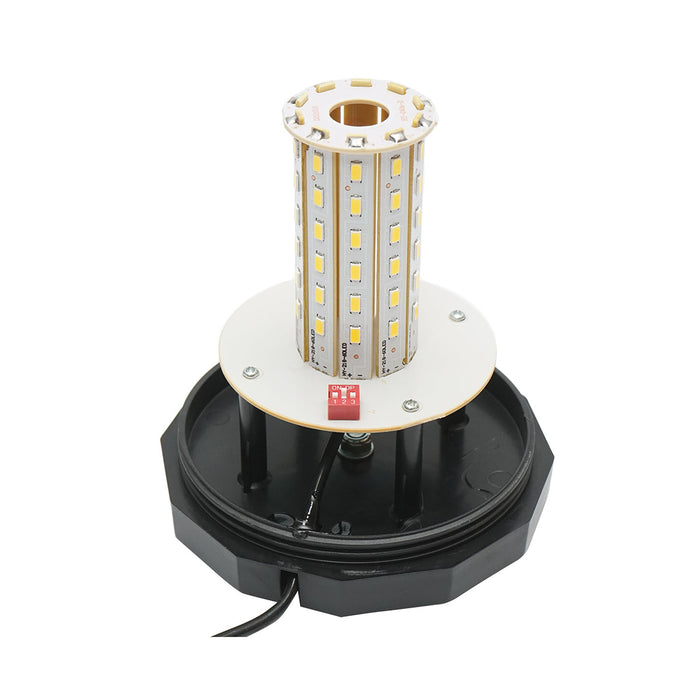 Lampeggiante LED 12–24V con base magnetica IP65