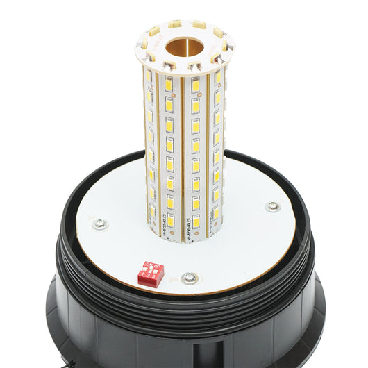 Lampeggiante LED 12–24V con base magnetica – 3 modalità luminose – IP65