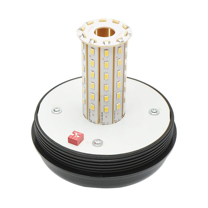Lampeggiante LED 12–24V per montaggio su piede con 3 funzioni, IP65
