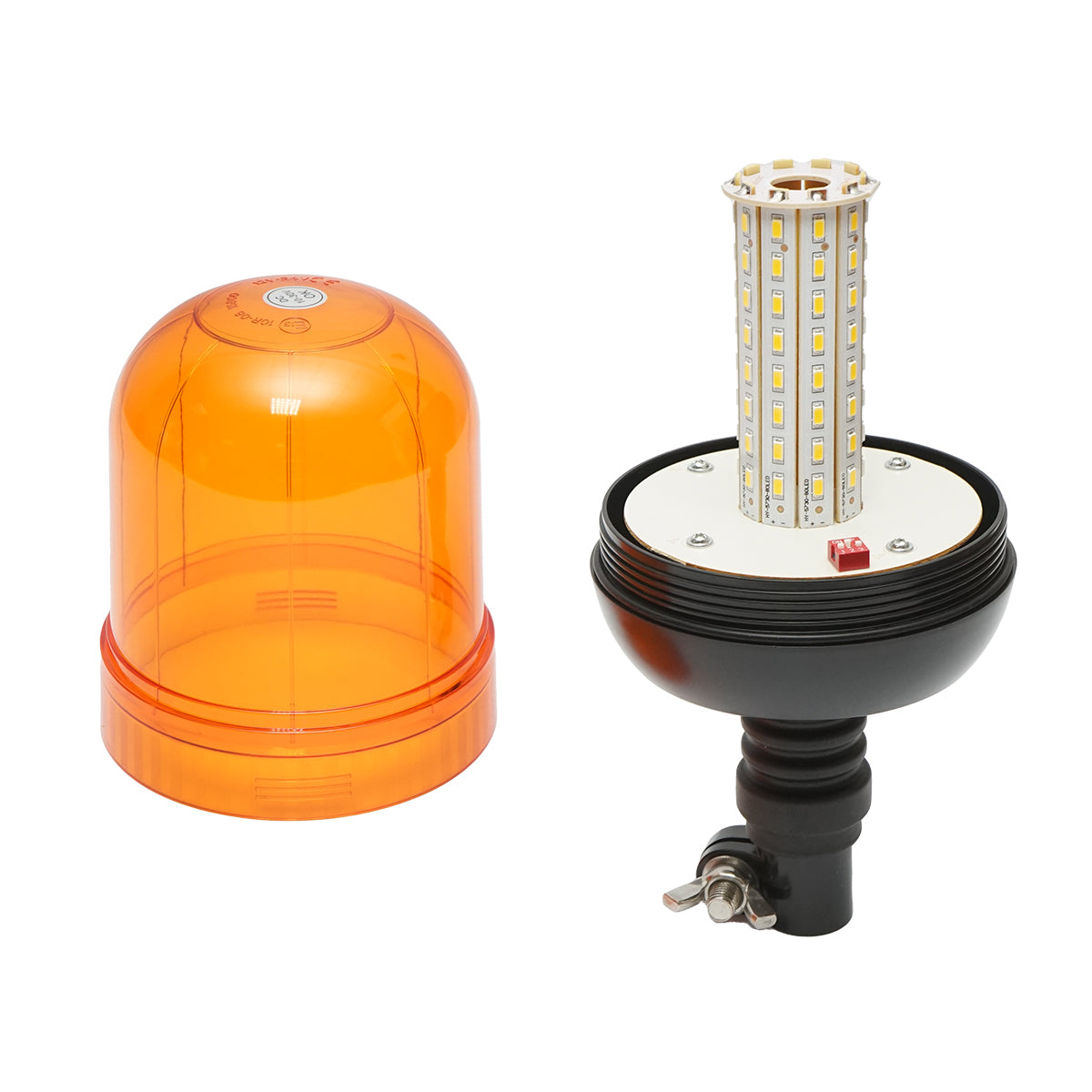 Lampeggiante LED 12–24V per supporto a piede con 3 funzioni, IP65