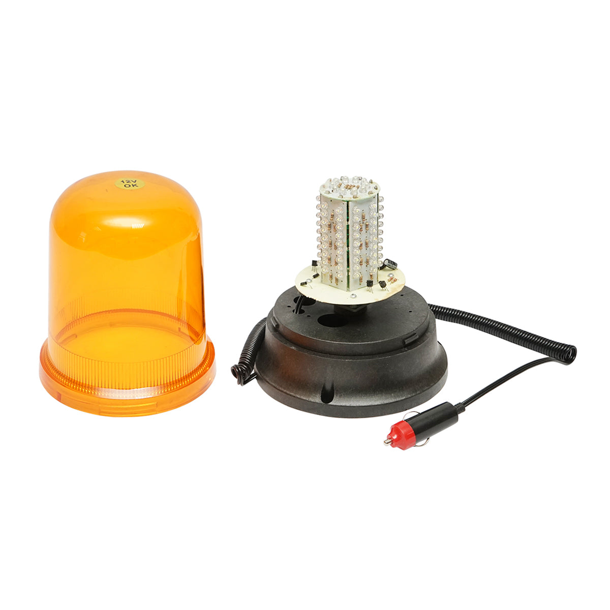 Lampeggiante LED con base magnetica e alimentazione da presa accendisigari 12V