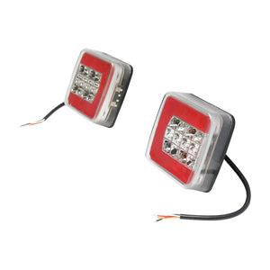 Luce di stop per rimorchio con LED 12/24 V set 106,4x98,8x35mm
