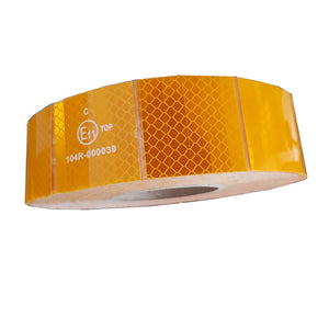 Nastro riflettente giallo interrotto 37m per teloni