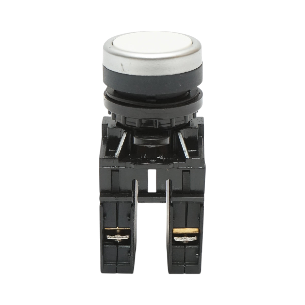 Pulsante con ritorno 1NO+1NC bianco, 10A/600V AC, 1A/250V DC LA42 Breckner Germany