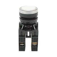 Pulsante con ritorno 1NO+1NC bianco, 10A/600V AC, 1A/250V DC LA42 Breckner Germany