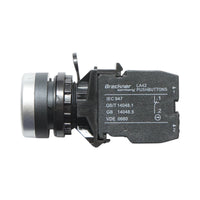 Pulsante con ritorno 1NO+1NC bianco, 10A/600V AC, 1A/250V DC LA42 Breckner Germany