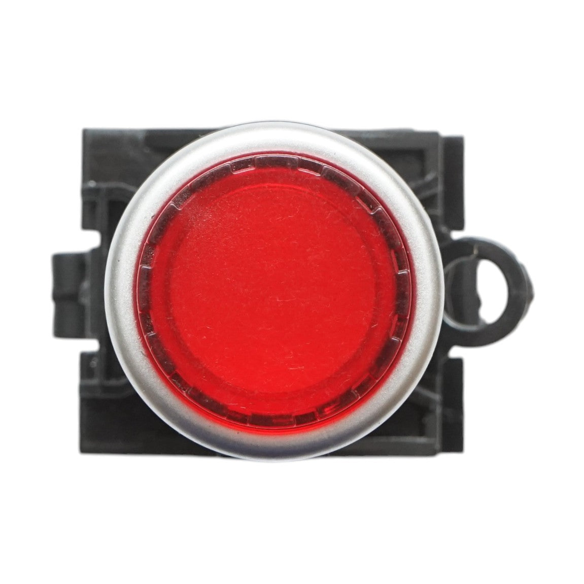 Pulsante di comando convesso illuminato 24V AC/DC LED rosso con ritorno 1NO+1NC, 10A/600V AC, 1A/250V DC LA42 Breckner Germany