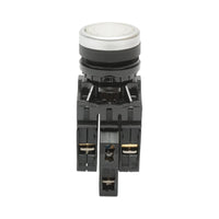 Pulsante di comando illuminato 24V AC/DC LED bianco con ritorno 1NO+1NC, 10A/600V AC, 1A/250V DC LA42 Breckner Germany