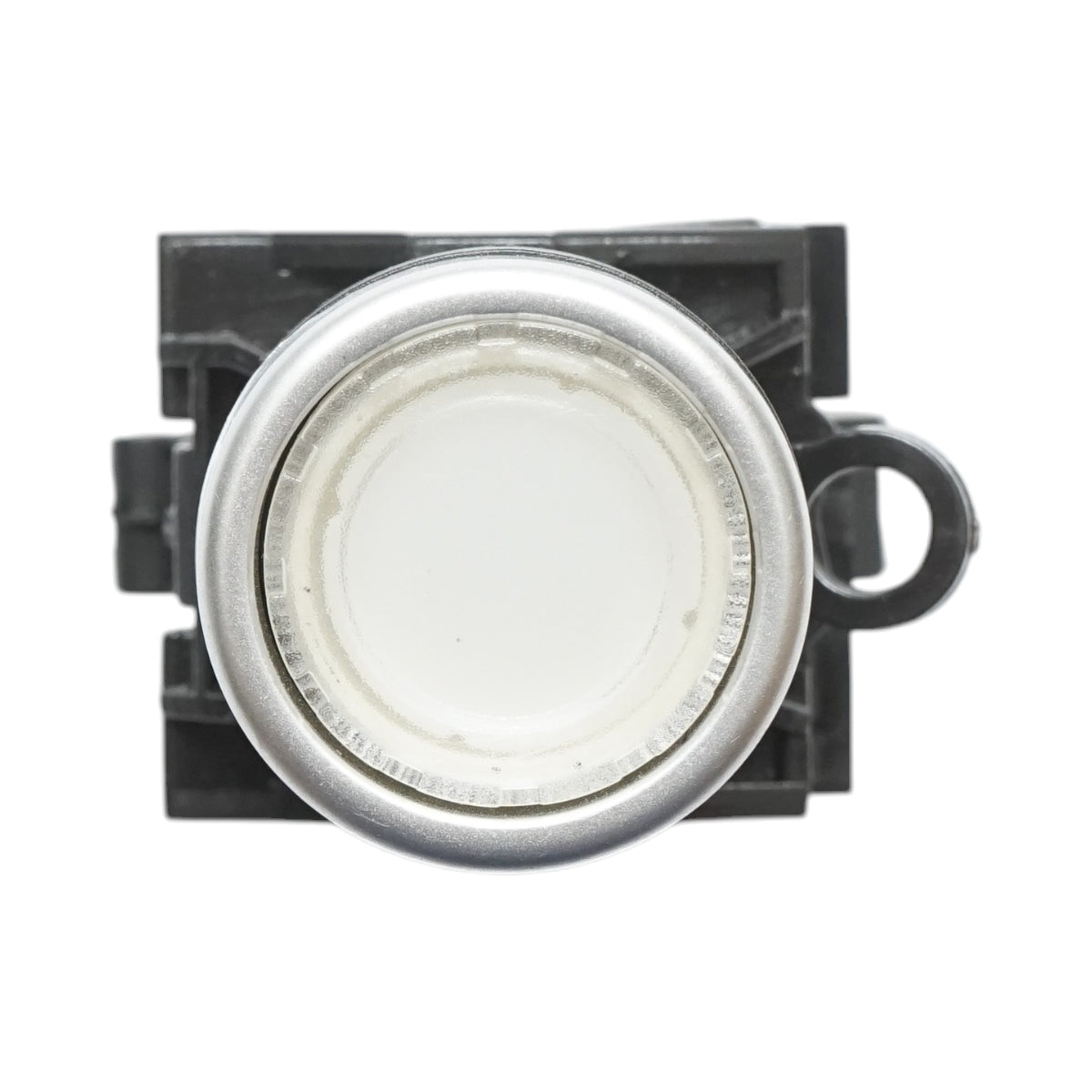 Pulsante di comando illuminato 24V AC/DC LED bianco con ritorno 1NO+1NC, 10A/600V AC, 1A/250V DC LA42 Breckner Germany