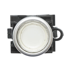 Pulsante di comando illuminato 24V AC/DC LED bianco con ritorno 1NO+1NC, 10A/600V AC, 1A/250V DC LA42 Breckner Germany