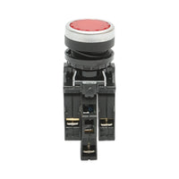 Pulsante di comando illuminato 24V AC/DC LED rosso con ritorno 1NO+1NC, 10A/600V AC, 1A/250V DC LA42 Breckner Germany