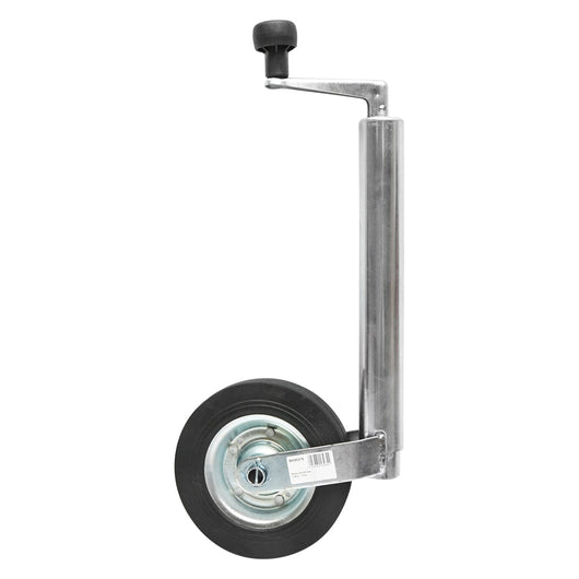 Ruota di supporto per rimorchio in PVC 200x50mm, diametro tubo esterno 48mm, diametro tubo interno 42mm, carico 150Kg