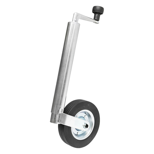 Ruota di supporto per rimorchio in PVC 200x50mm, diametro tubo esterno 48mm, diametro tubo interno 42mm, carico 150Kg