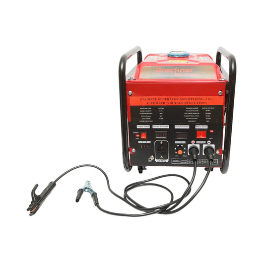 Saldatrice 160A con generatore elettrico 5KW/220V, motore a benzina 13 HP, avviamento manuale Breckner Germany