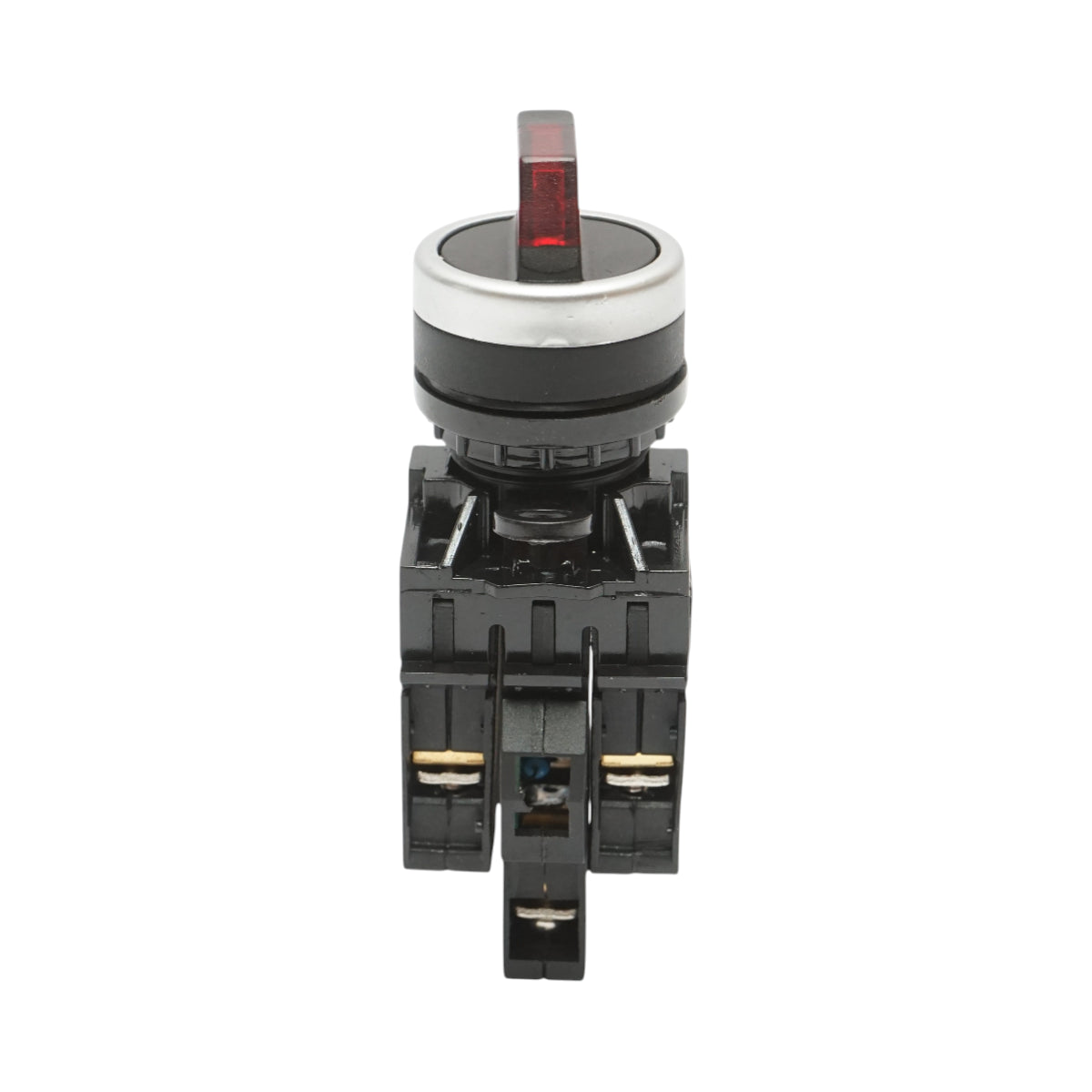 Selettore luminoso 24V AC/DC LED rosso a 3 posizioni 2NO, 10A/600V AC, 1A/250V DC LA42 Breckner Germany