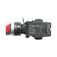 Selettore luminoso 24V AC/DC LED rosso a 3 posizioni 2NO, 10A/600V AC, 1A/250V DC LA42 Breckner Germany