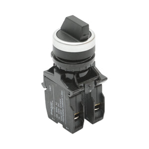 Selettore nero a 3 posizioni 2NO, 10A/600V AC, 1A/250V DC LA42 Breckner Germany