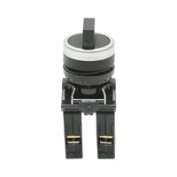 Selettore nero a 3 posizioni 2NO, 10A/600V AC, 1A/250V DC LA42 Breckner Germany