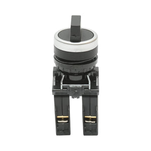 Selettore nero a 3 posizioni 2NO, 10A/600V AC, 1A/250V DC LA42 Breckner Germany