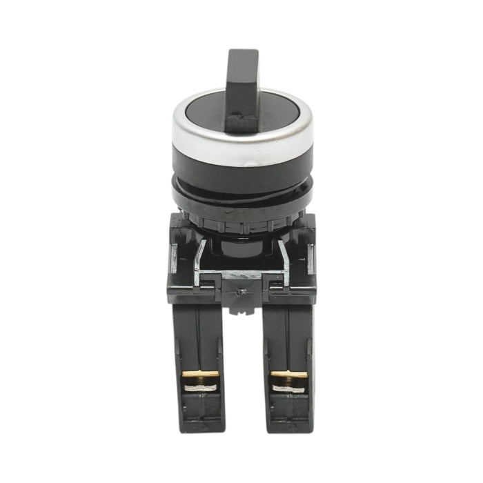 Selettore nero a 3 posizioni 2NO, 10A/600V AC, 1A/250V DC LA42 Breckner Germany