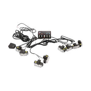 Set di 8 luci stroboscopiche con 2 LED, luce gialla 12V Breckner Germany