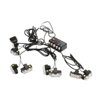 Set di 8 luci stroboscopiche con 2 LED, luce gialla 12V Breckner Germany