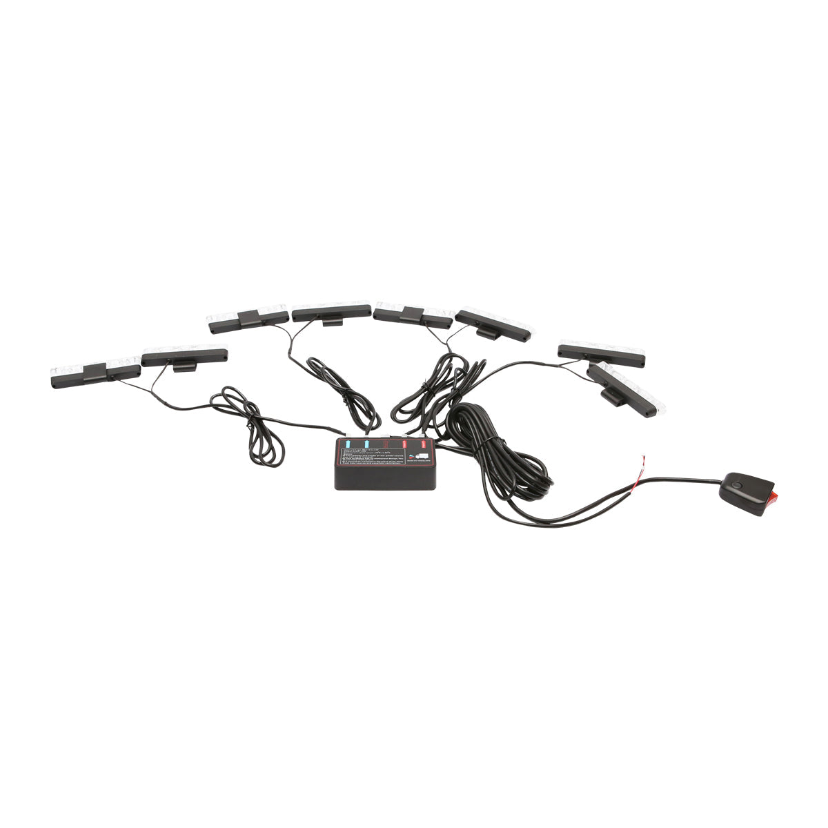 Set di 8 luci stroboscopiche LED gialle da 12V (4 LED per modulo) Breckner Germany