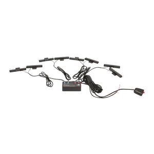 Set di 8 luci stroboscopiche LED gialle da 12V (4 LED per modulo) Breckner Germany