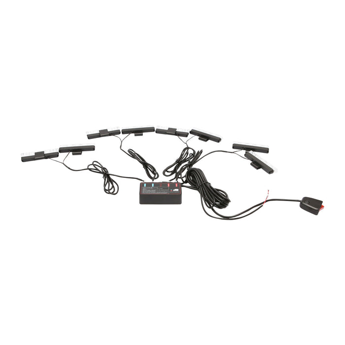 Set di 8 luci stroboscopiche LED gialle da 12V (4 LED per modulo) Breckner Germany