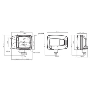 Set di fari anteriori con indicatori di direzione destro e sinistro 12V HR-A-035 Breckner Germany