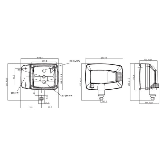 Set di fari anteriori con indicatori di direzione destro e sinistro 12V HR-A-035 Breckner Germany