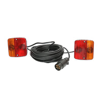 Set di lampade magnetiche per rimorchi da 12 V, spina a 7 poli, cavo da 2,5 m tra le luci posteriori, cavo spina da 7,5 m Breckner Germany