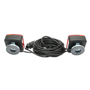 Set di lampade magnetiche per rimorchi da 12 V, spina a 7 poli, cavo da 2,5 m tra le luci posteriori, cavo spina da 7,5 m Breckner Germany