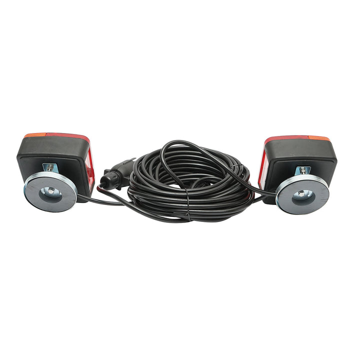 Set di lampade magnetiche per rimorchi da 12 V, spina a 7 poli, cavo da 2,5 m tra le luci posteriori, cavo spina da 7,5 m Breckner Germany
