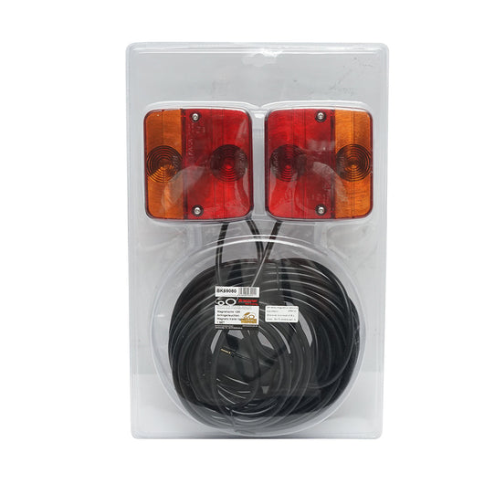 Set di lampade magnetiche per rimorchi da 12 V, spina a 7 poli, cavo da 2,5 m tra le luci posteriori, cavo spina da 7,5 m Breckner Germany
