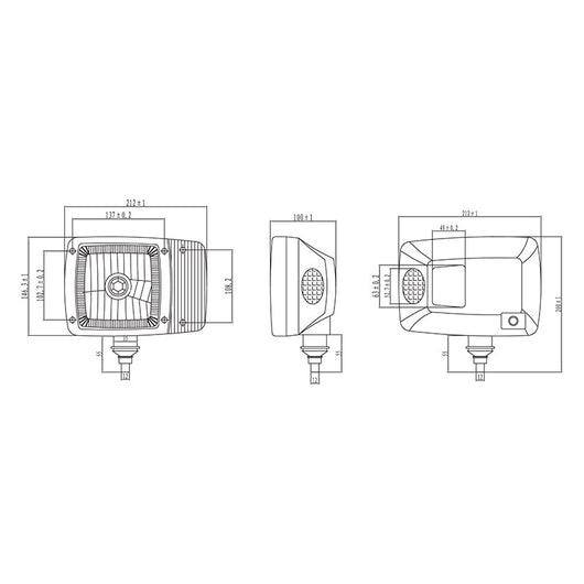 Set di lampade tipo faro con indicatori di direzione destro e sinistro 12V HR-A-023 Breckner Germany