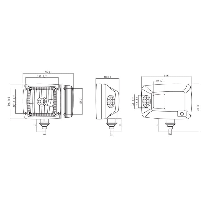 Set di lampade tipo faro con indicatori di direzione destro e sinistro 12V HR-A-023 Breckner Germany