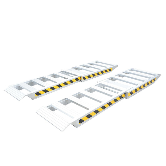 Set di rampe pieghevoli in alluminio da 1 tonnellata per carico/scarico 250x60x10,5 cm