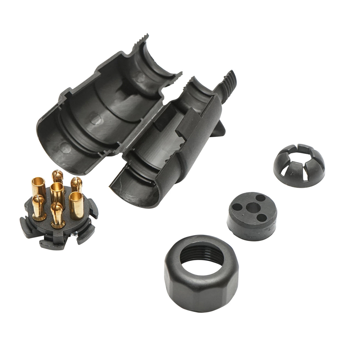 Spina per auto in plastica da 12 V con 7 connettori per rimorchio Breckner Germany