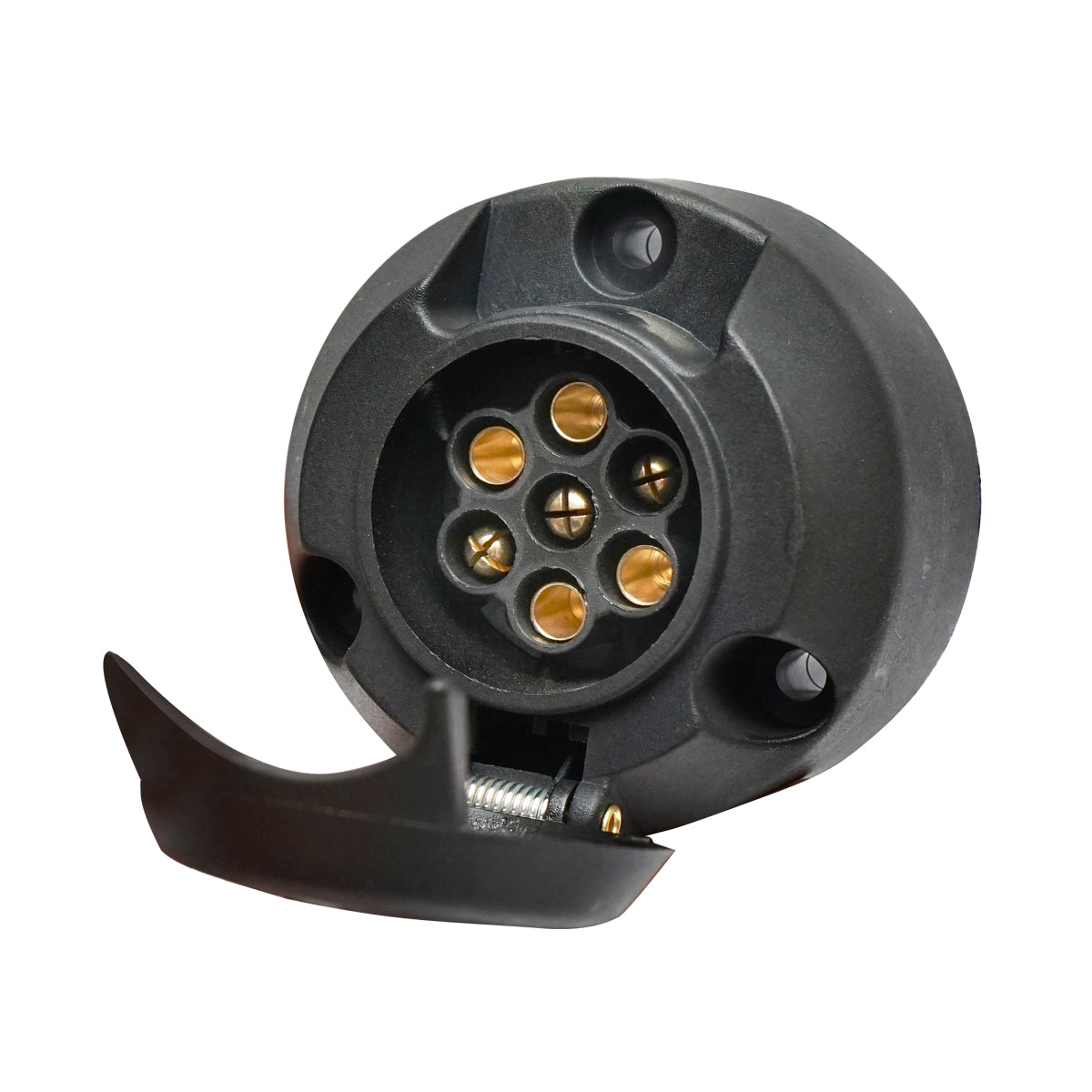 Spina per rimorchio a 7 poli, materiale dell'alloggiamento in ebanite 12V