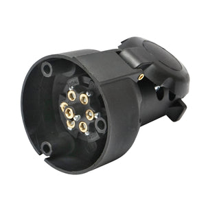 Spina per rimorchio a 7 poli, materiale dell'alloggiamento in ebanite 12V