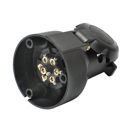 Spina per rimorchio a 7 poli, materiale dell'alloggiamento in ebanite 12V