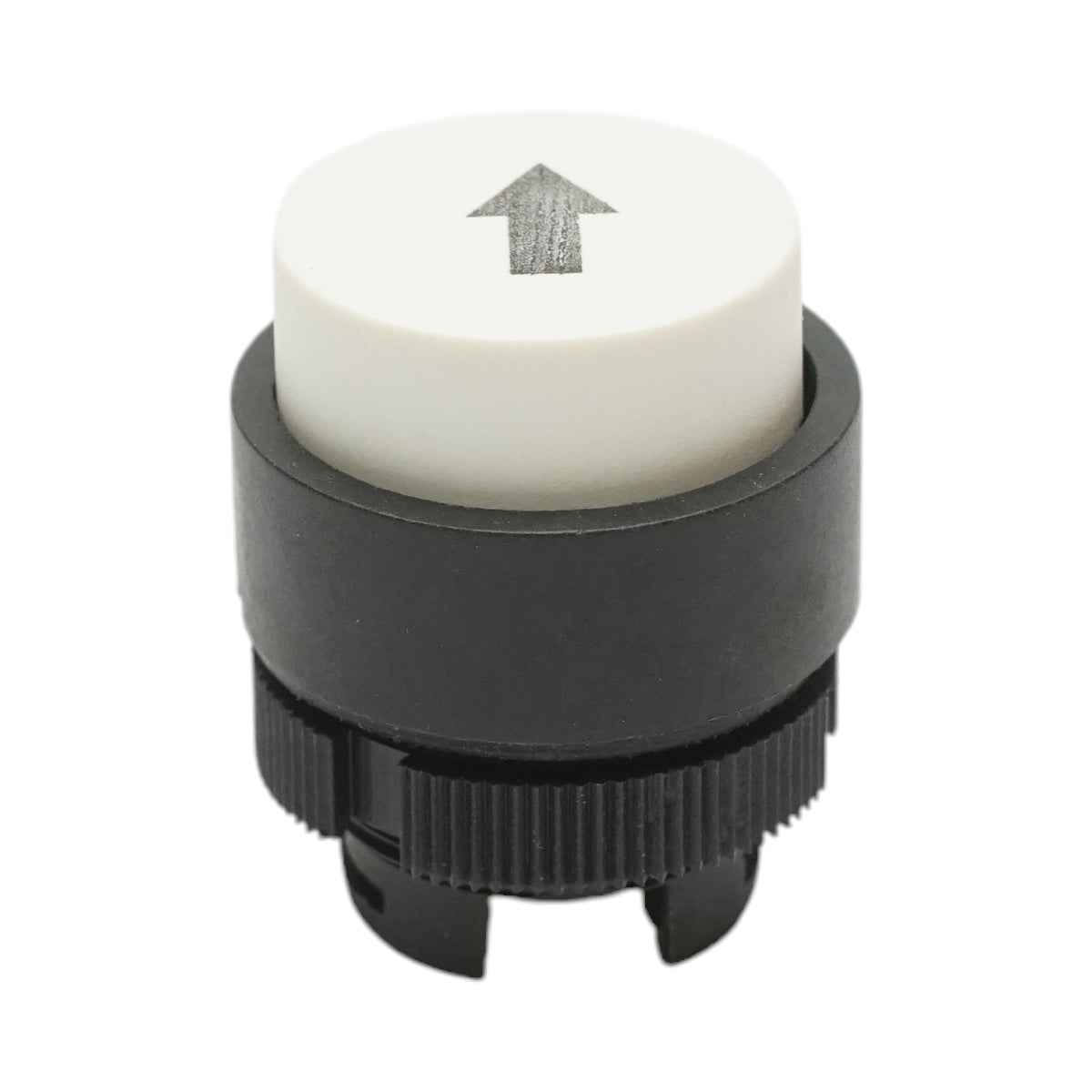 Testa del pulsante di controllo convessa bianca con freccia verso l'alto Ø 22mm LAY5 Breckner Germany
